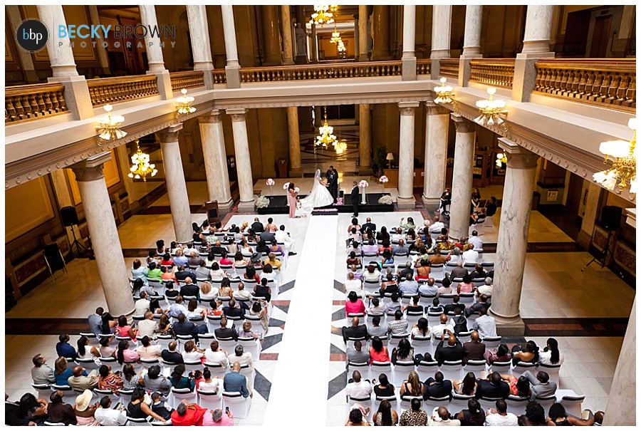 Indiana Statehouse wedding ceremony