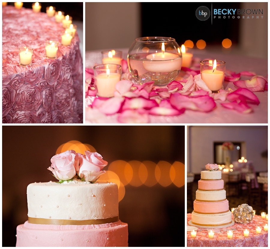 Pink and gold wedding