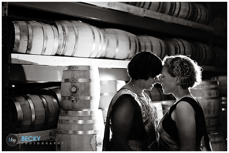 same sex distillery wedding