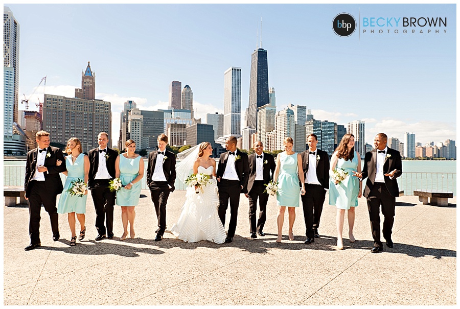 skyine wedding photos chicago
