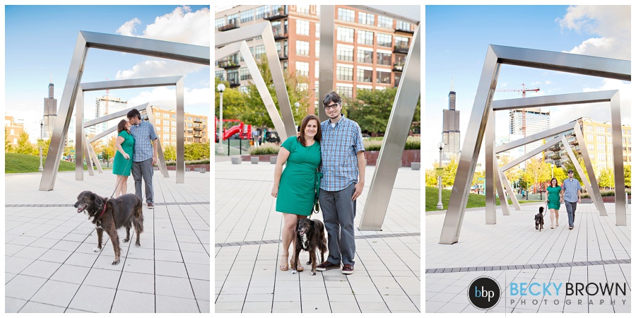 Engagement session with dogs