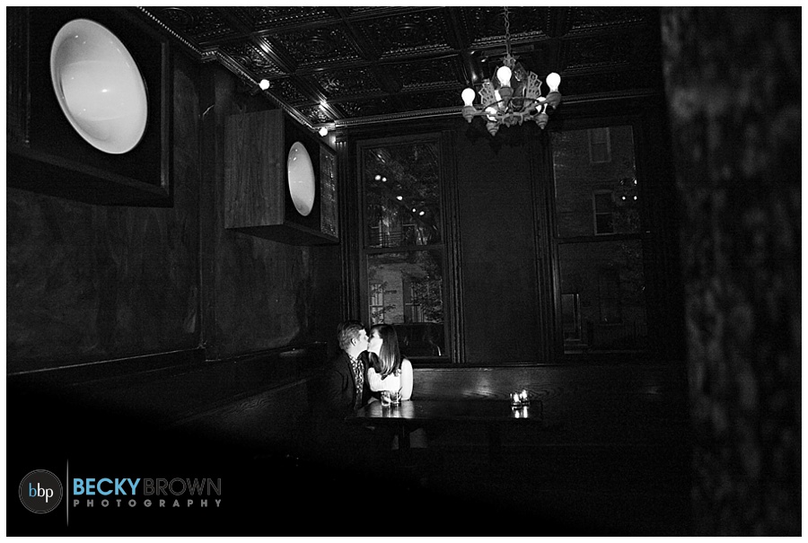 Engagement photos at bar chicago