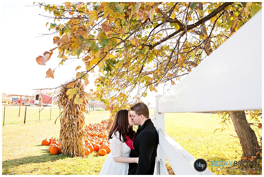 Fall pumpkin engagement session