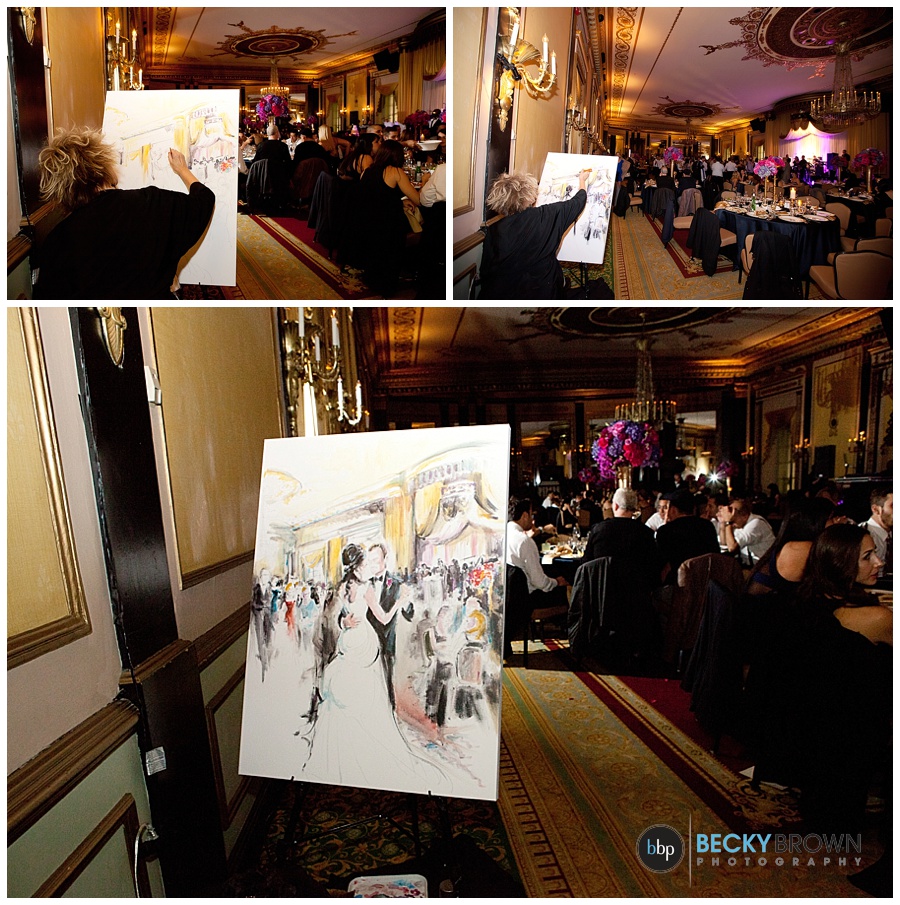live painter wedding reception