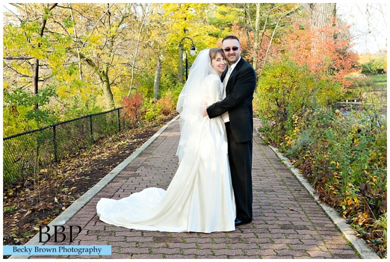 Naperville riverwalk wedding photo
